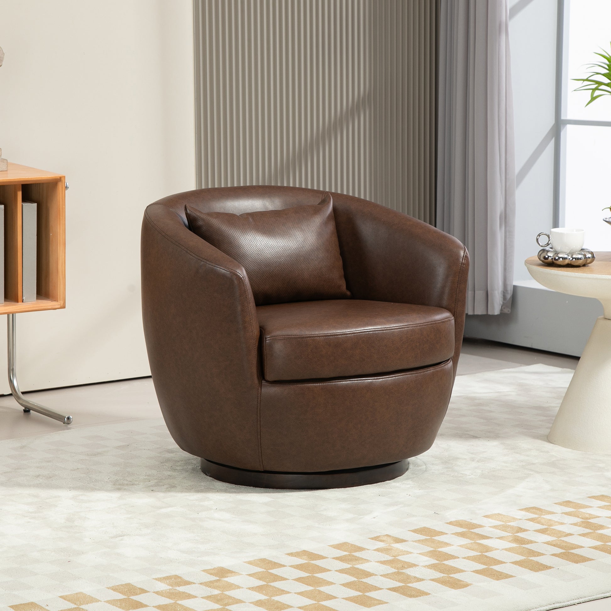 Briar Modern PU Leather Swivel Chair