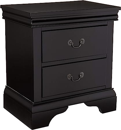 Poundex Contemporary Classic Design Black Nightstand - F4726