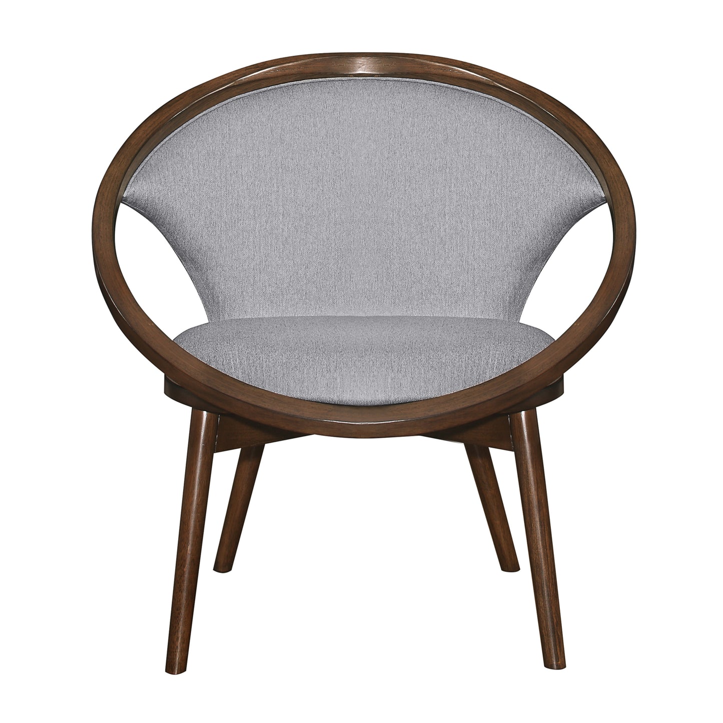 Liora Mid-Century Design Accent Chair in Brown Fabric