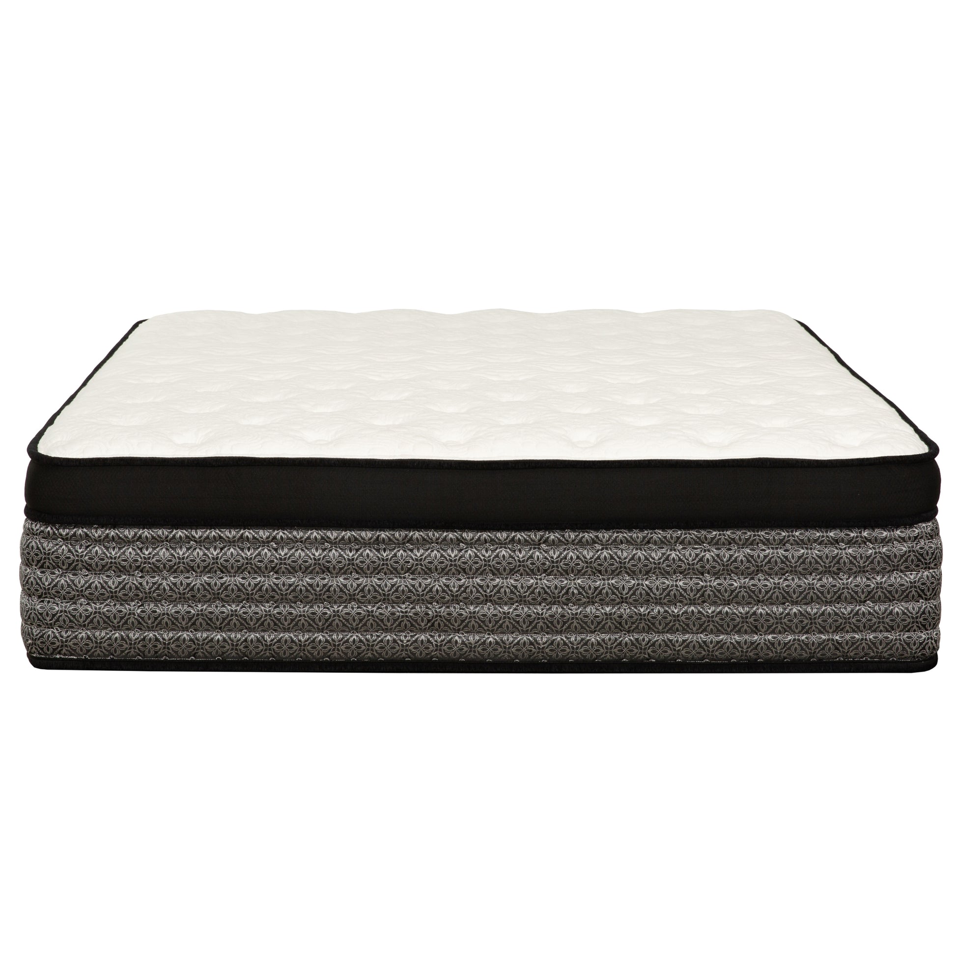 Premium 16 in. King Size Pocket Coil Hybrid Mattress, Ultra Plush Gel Memory Foam Mattress for Comfort Sleep, White/Gray