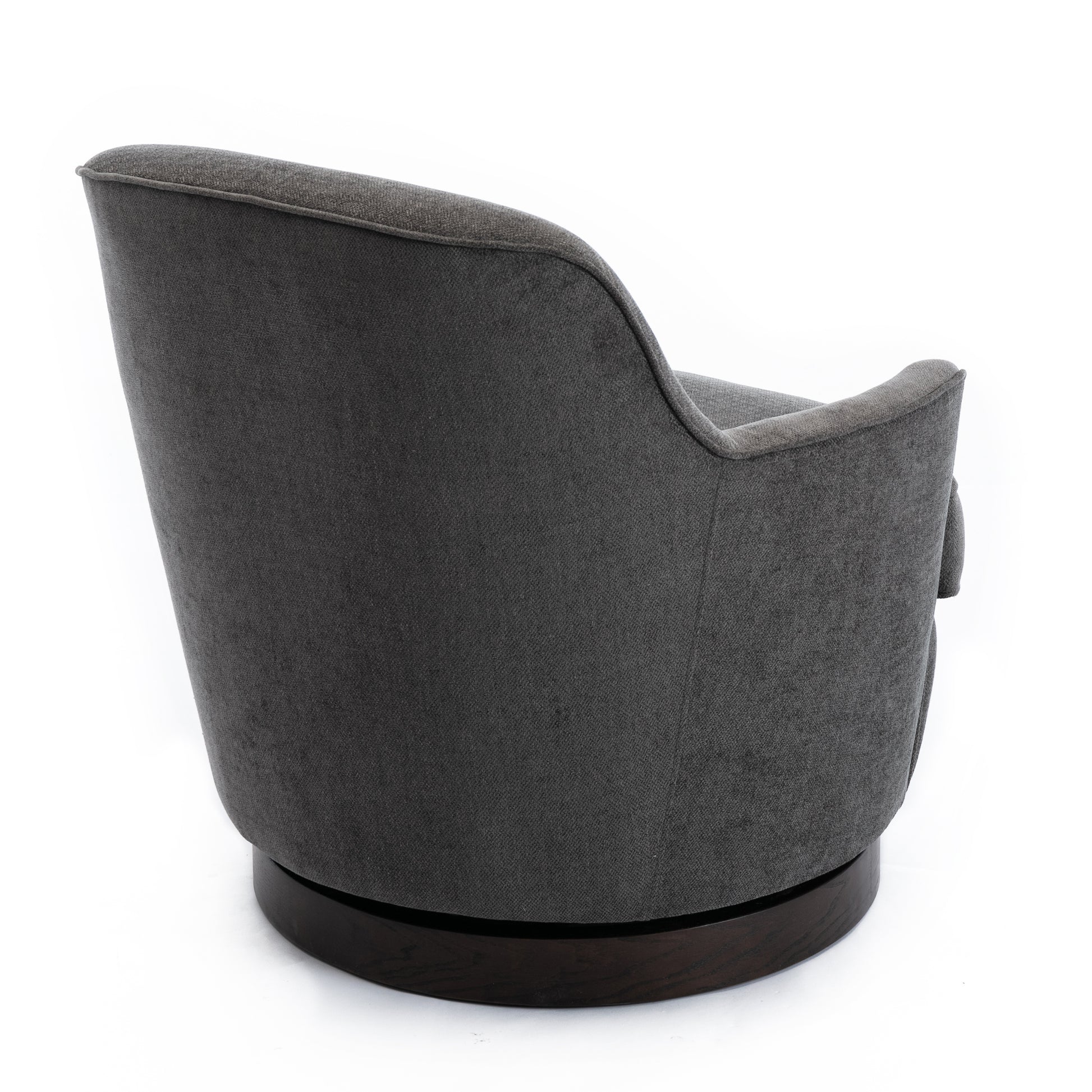 Richfield Charcoal Wood Base Swivel Chair