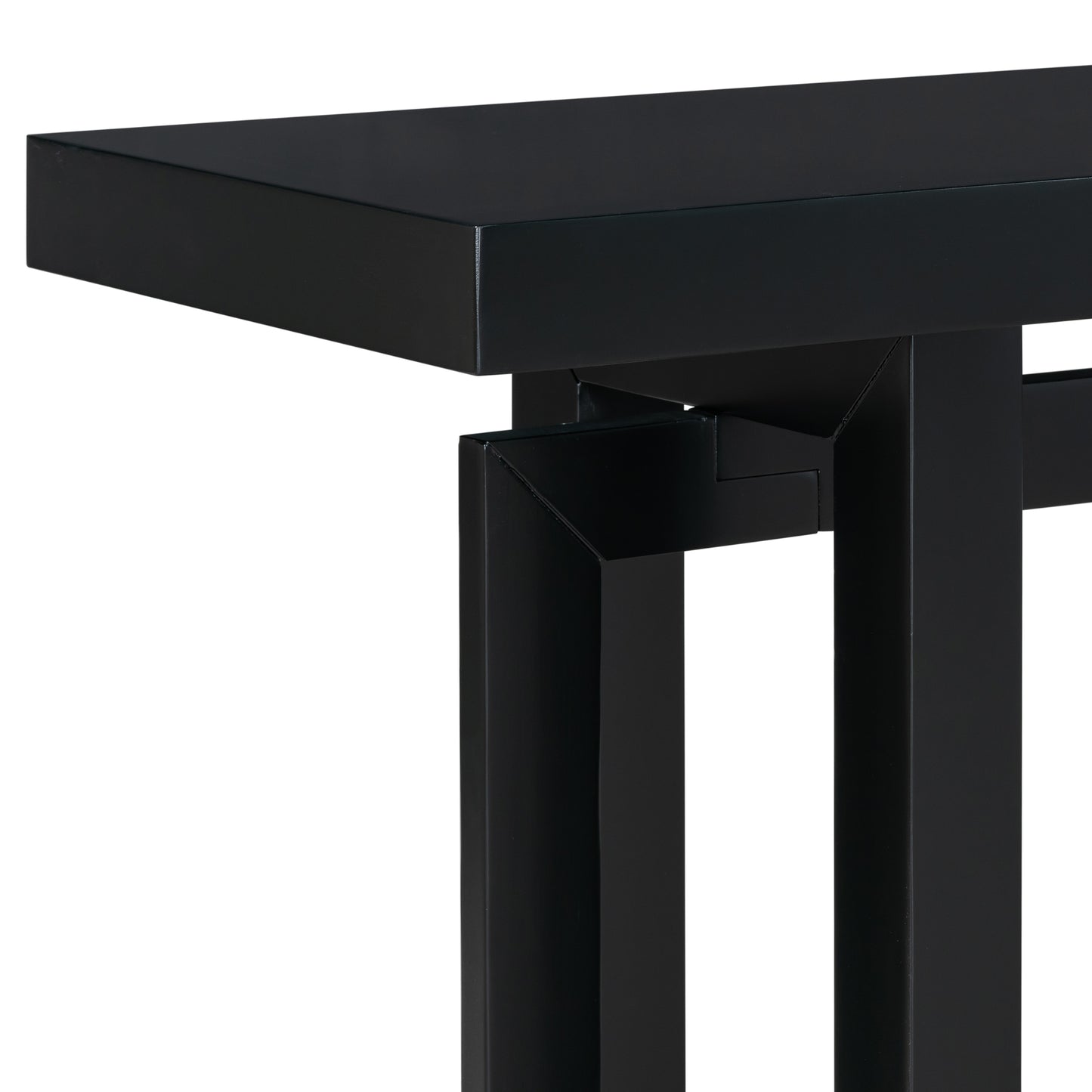 Brecker Modern Extra Long Console Table, Black