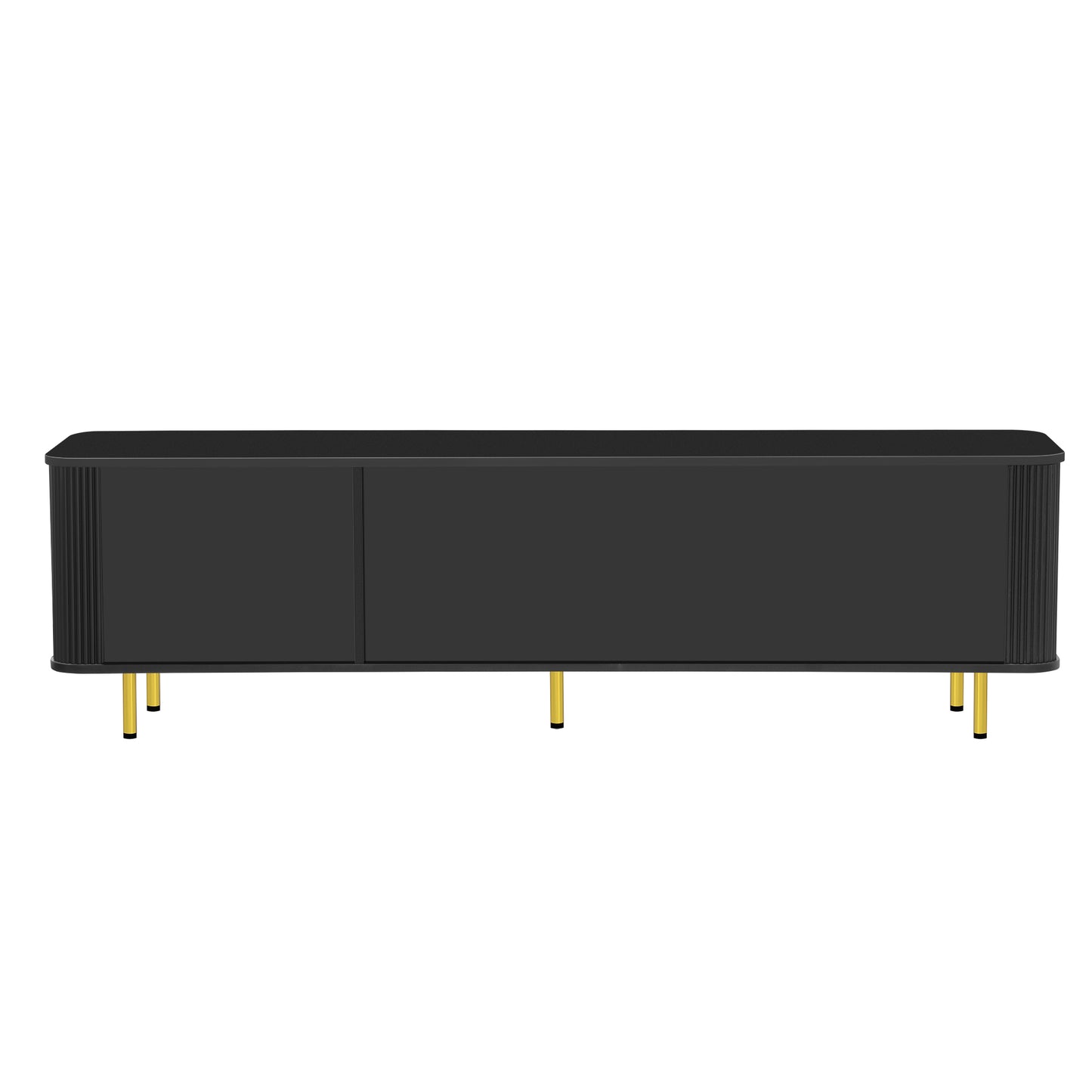 Blyth Modern 71' TV Stand with Gold Legs, Gray