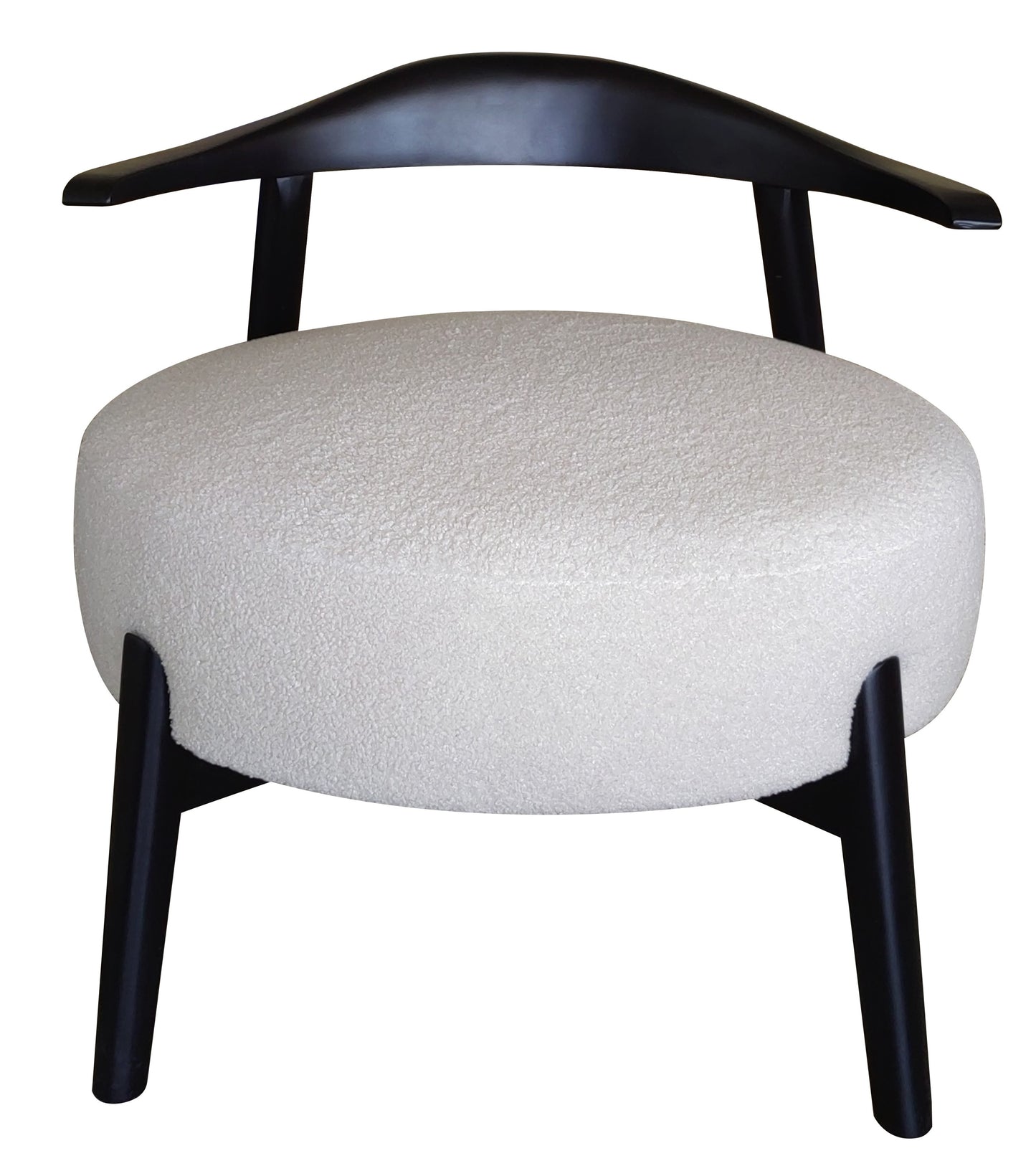 Josephine Mid-Century Modern Accent Chair, Black & White