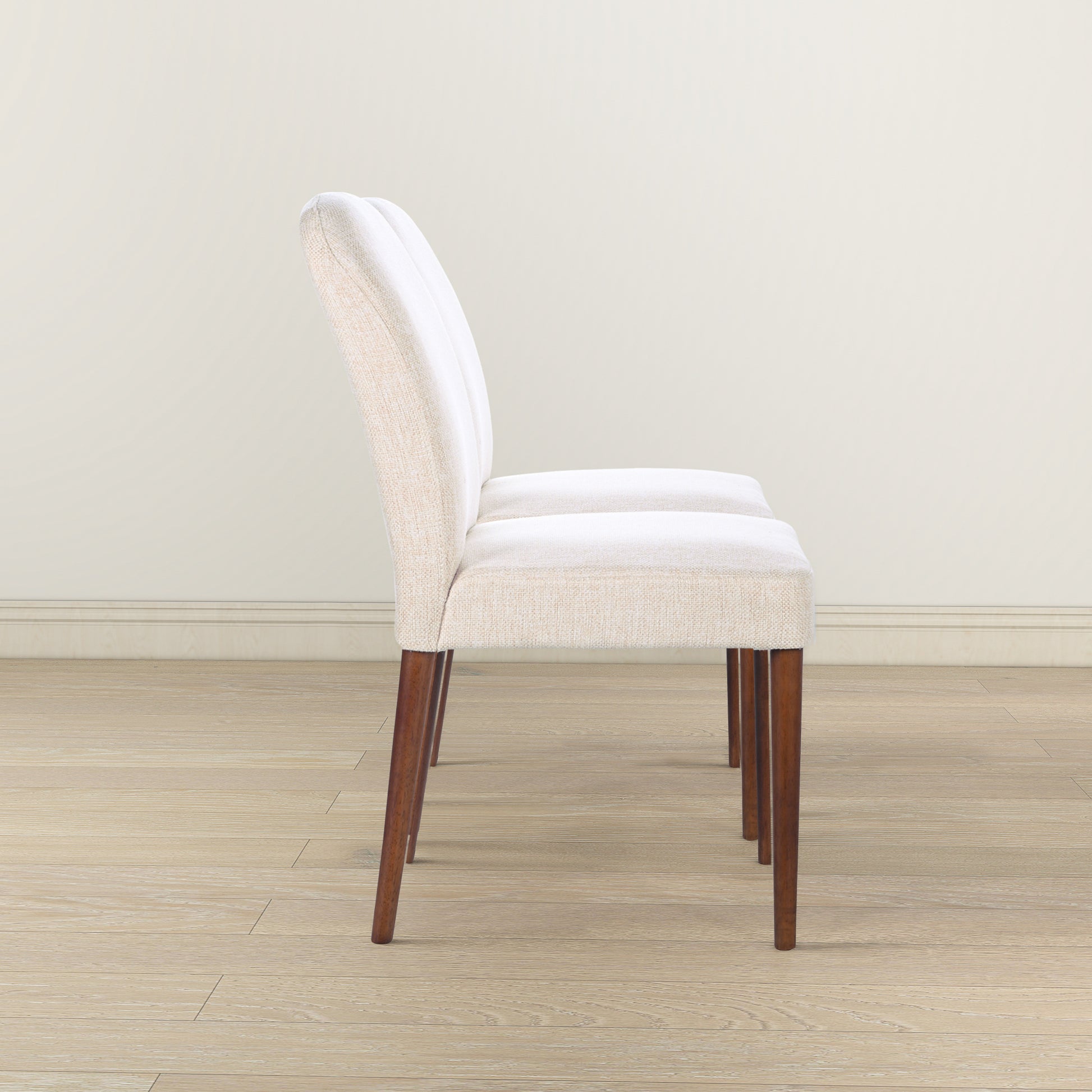 Capri Beige Fabric Dining Chair Set Of 2