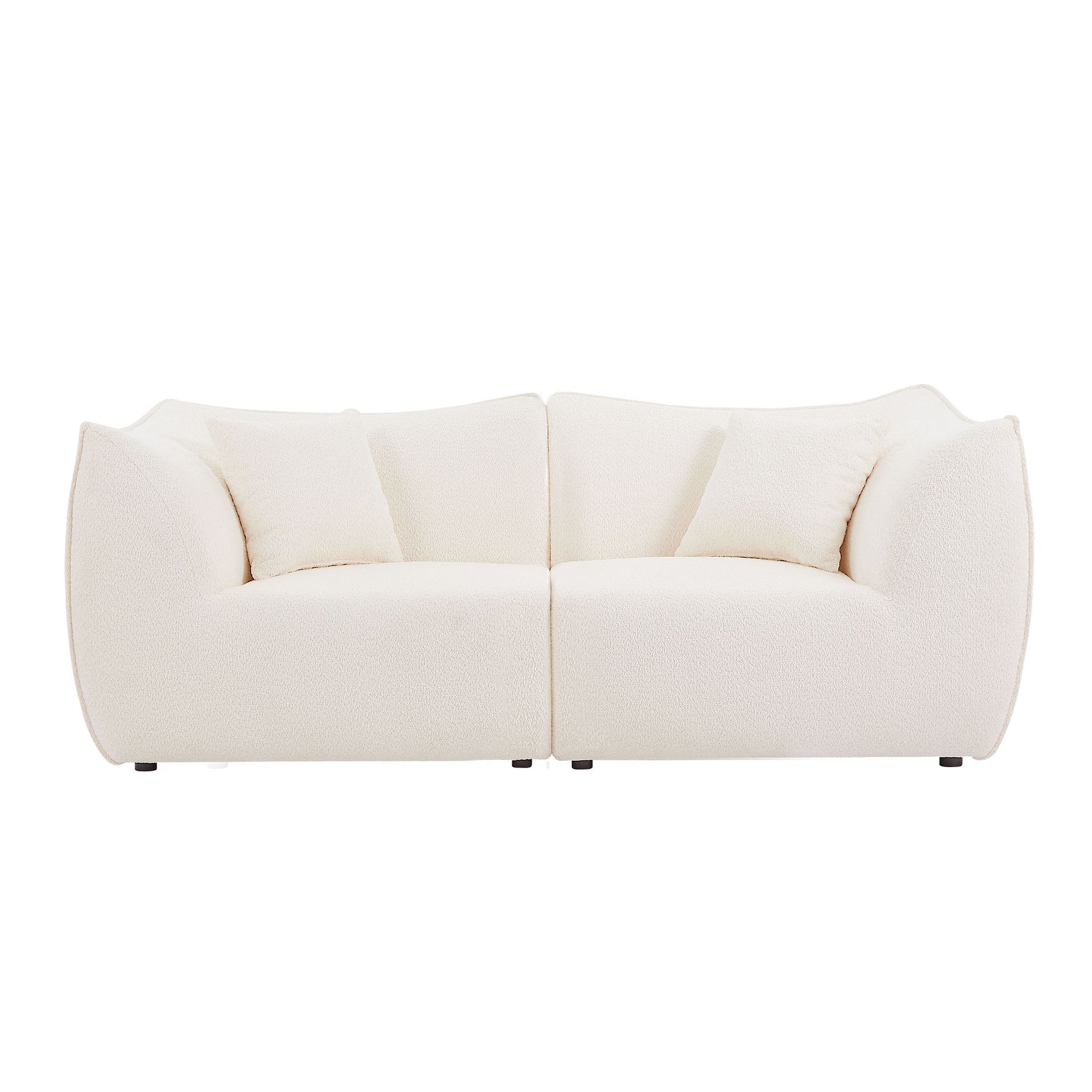 Zulema 79" Modern Deep Seat Upholstered Sofa, Beige