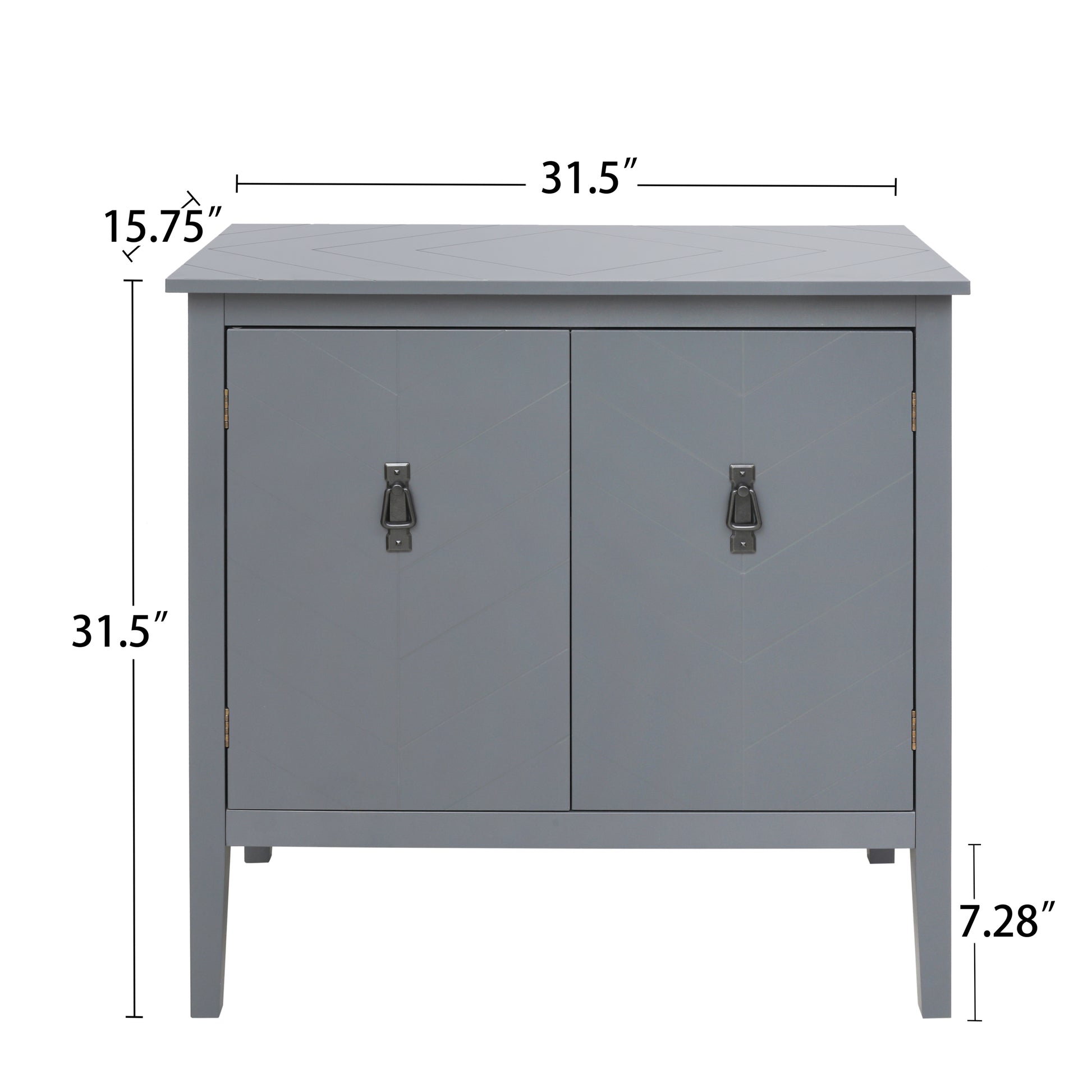 Jordan Modern 2-Door Accent Cabinet - Gray