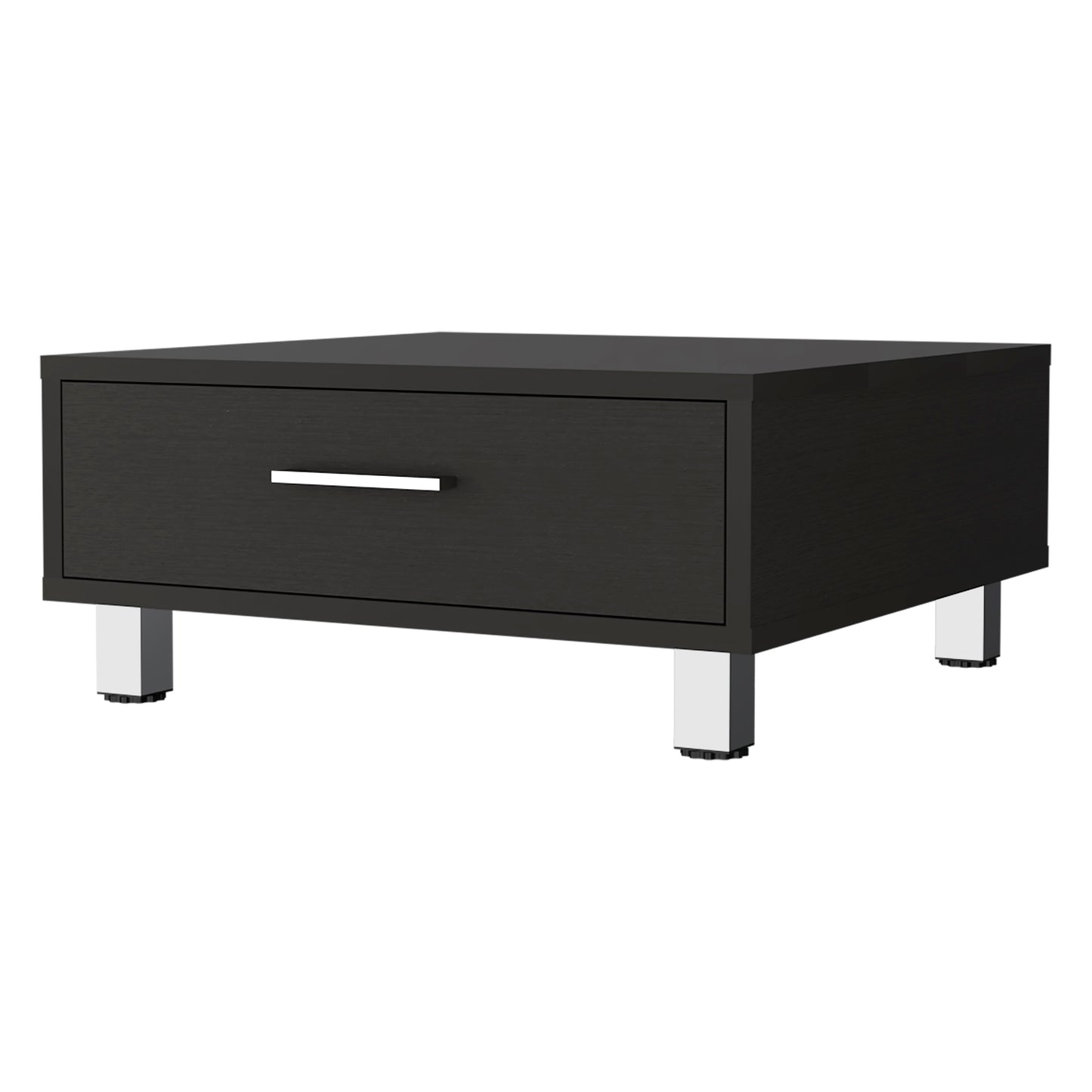 Black Wengue 1-Drawer Rectangle Coffee Table