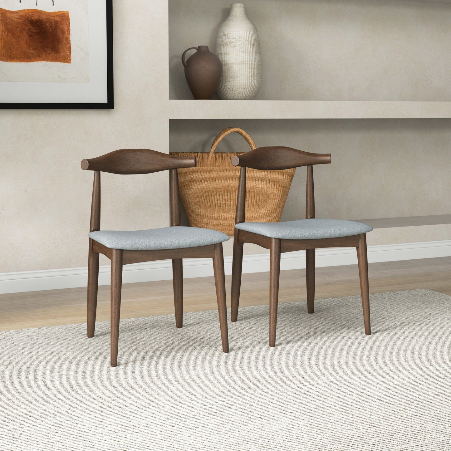 Destiny Mid-Century Modern Dining Chairs Set of 2