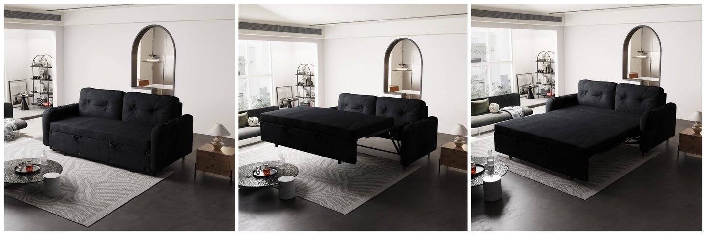 Seraphina 66.2"Queen Size Velvet Sleeper Sofa