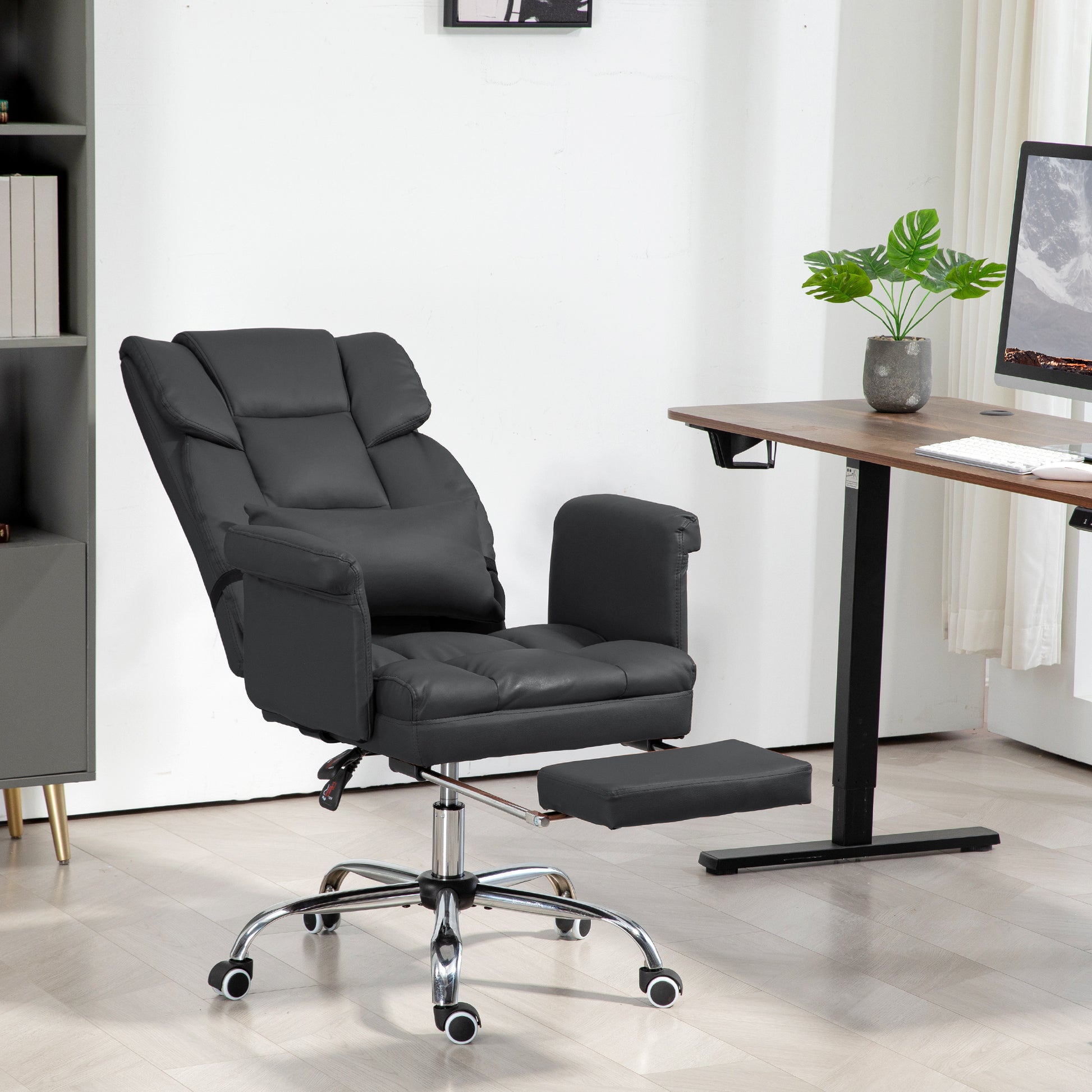 Amara PU Leather Executive Office Chair, Black