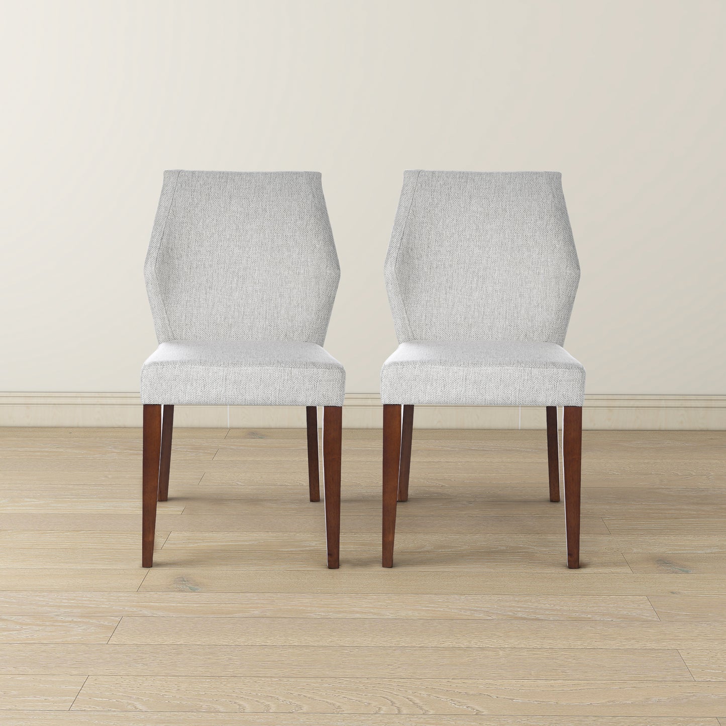 Luca Light Grey Fabric Dining Chair Set Of 2