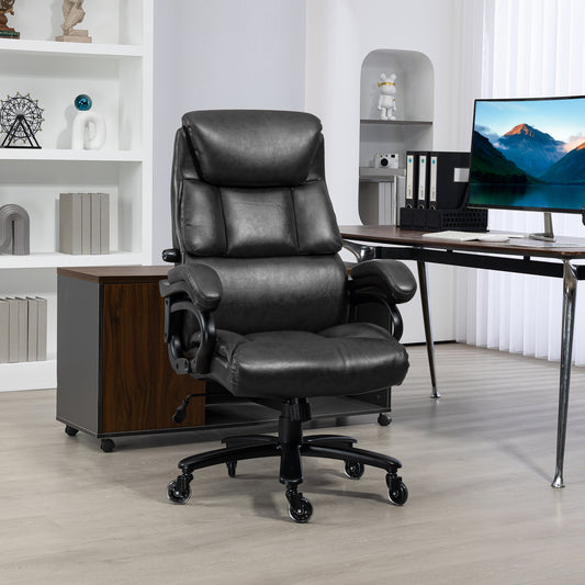 Vinsetto PU Leather Office Chair for Desk, Big and Tall, 400lb., Black