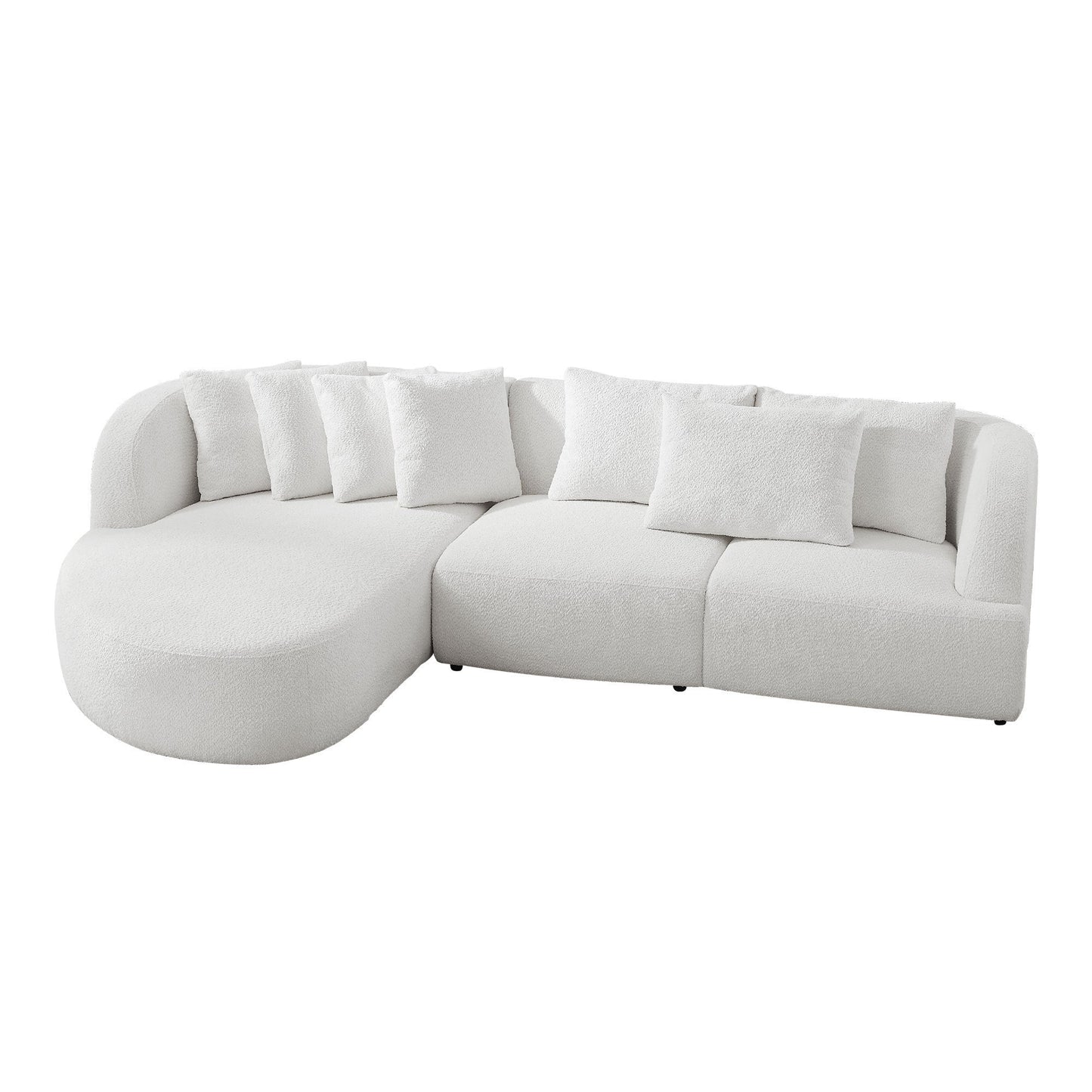 Niall Beige Boucle Upholstered Corner Sectional