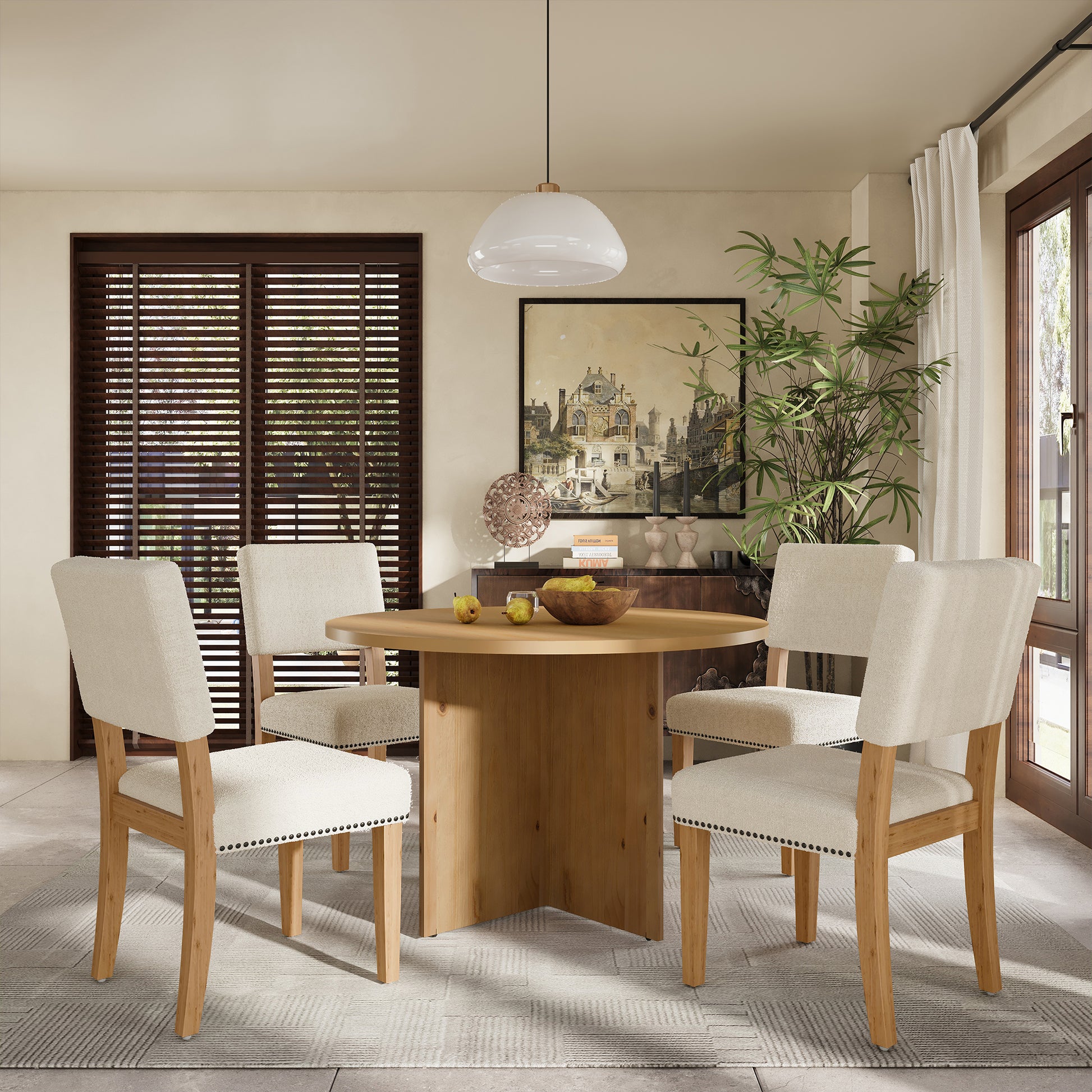 Lexington 5-Piece Modern Dining Set, Natural