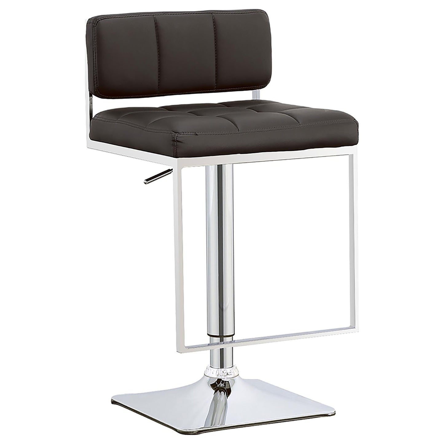 Tanner Black and Chrome Adjustable Bar Stool Set of 1