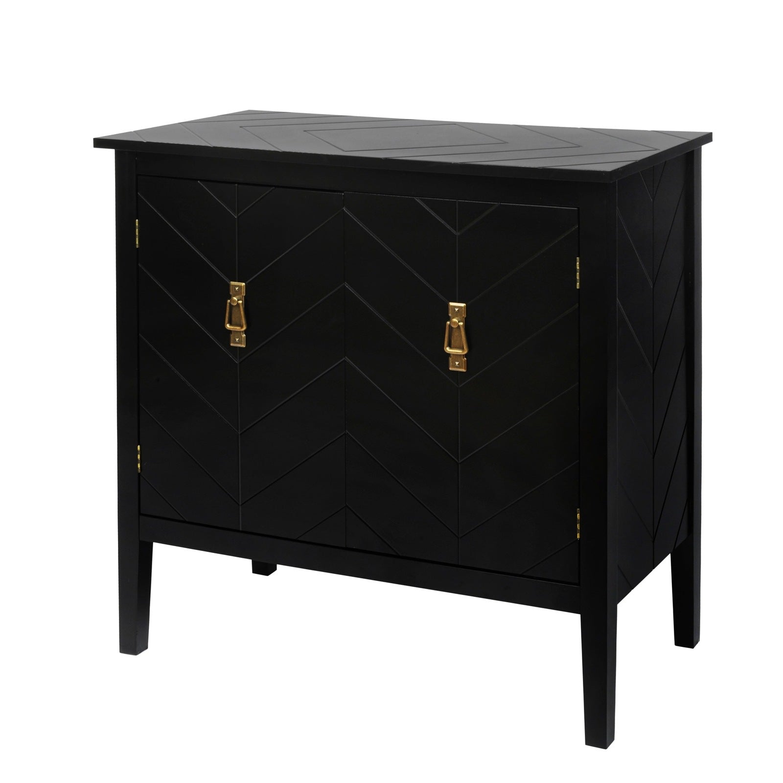 Jordan Modern 2-Door Accent Cabinet - Black