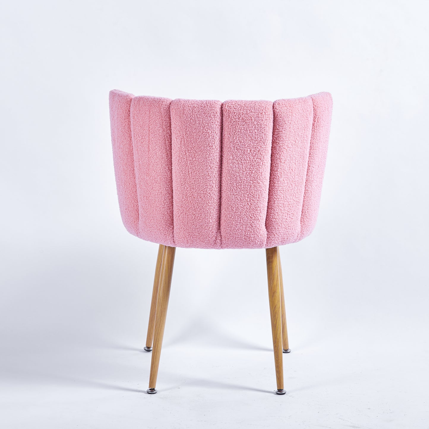 Nixie Morn Faux Fur Side Chairs Set of 2 , Pink