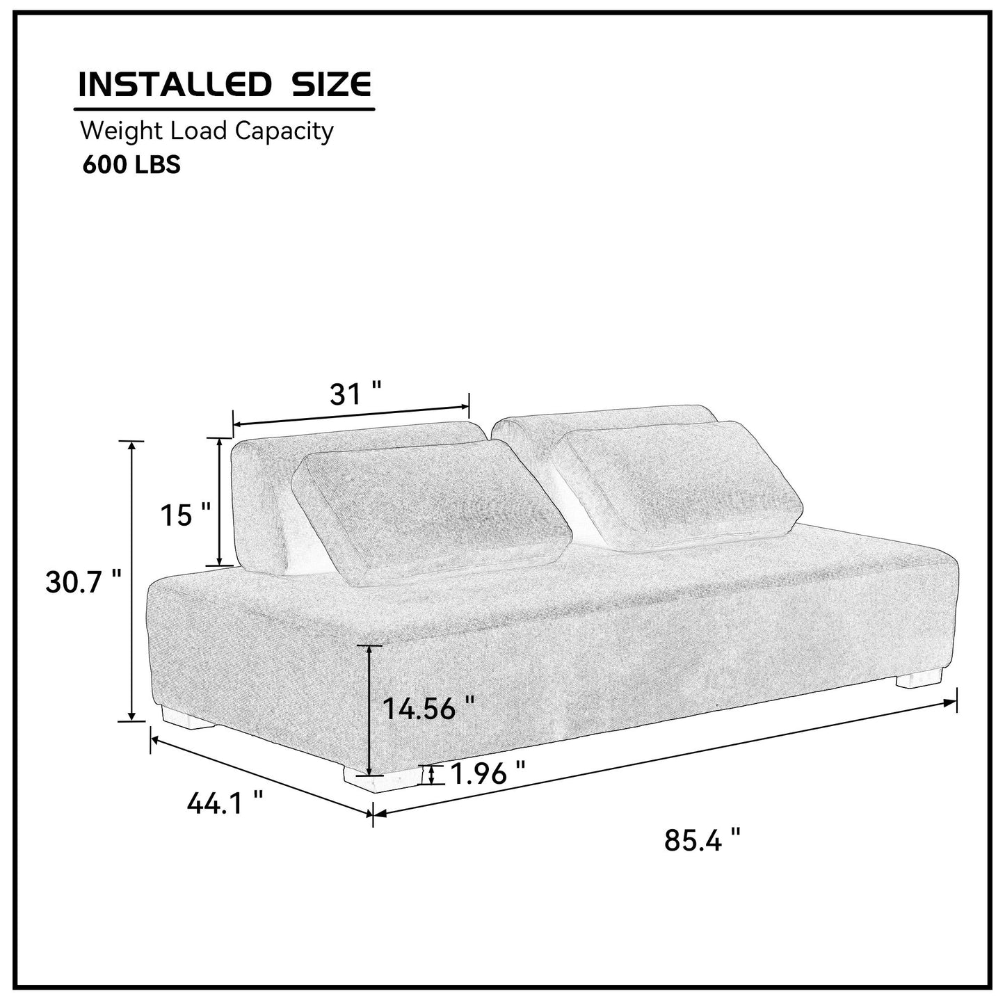 Jenna Modern Minimalist Upholstered Sofa