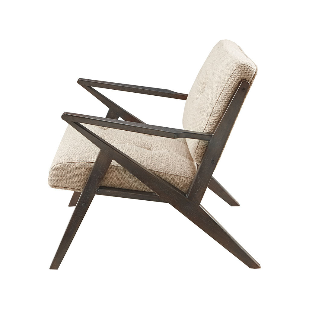 Mabel Mid-Century Modern Lounge Chair, Tan