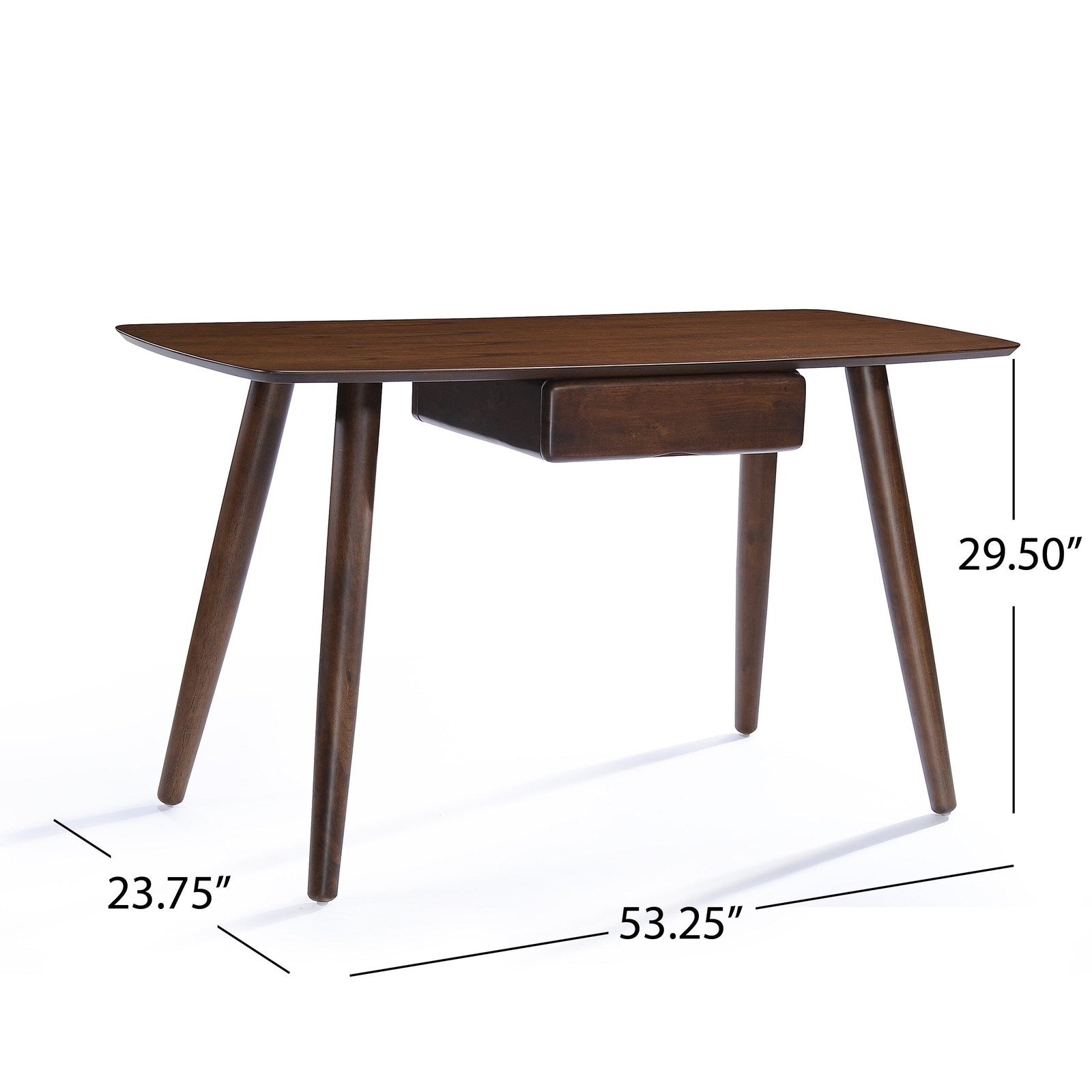 Mindi Mid-Century Modern Writing Desk in Walnut