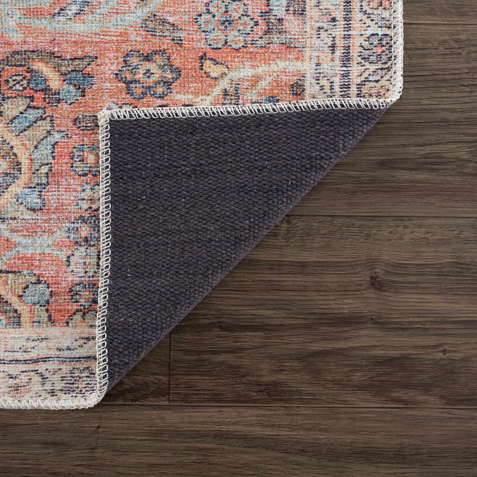 Urpi Rose & Blue Washable Area Rug - Clearance