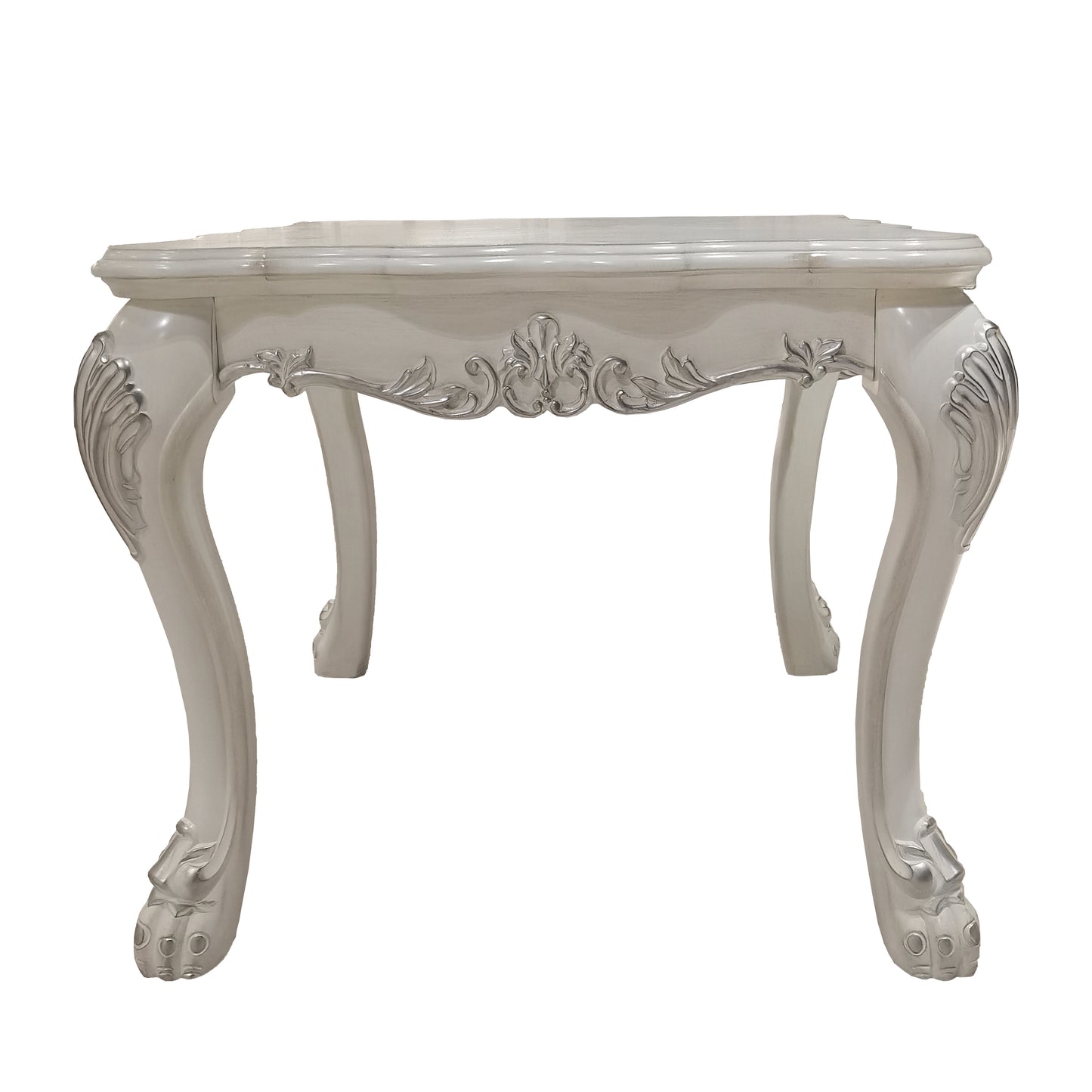 Darlene Bone White End Table with Claw Leg