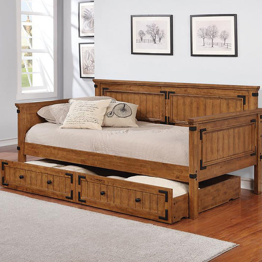 Brandon Wooden Rustic Honey Twin Daybed