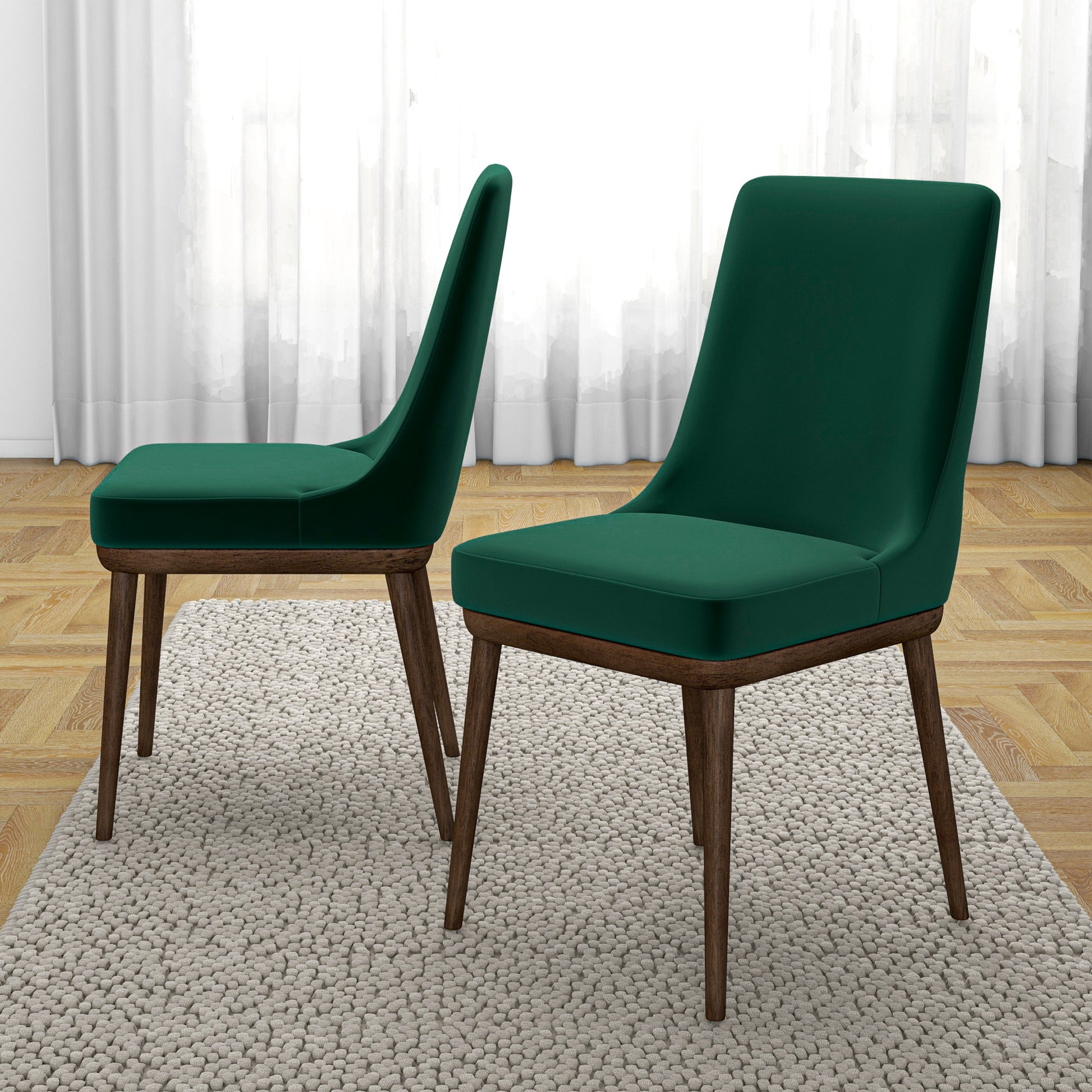 Kate Mid-Century Modern Dining Chair Set of 2