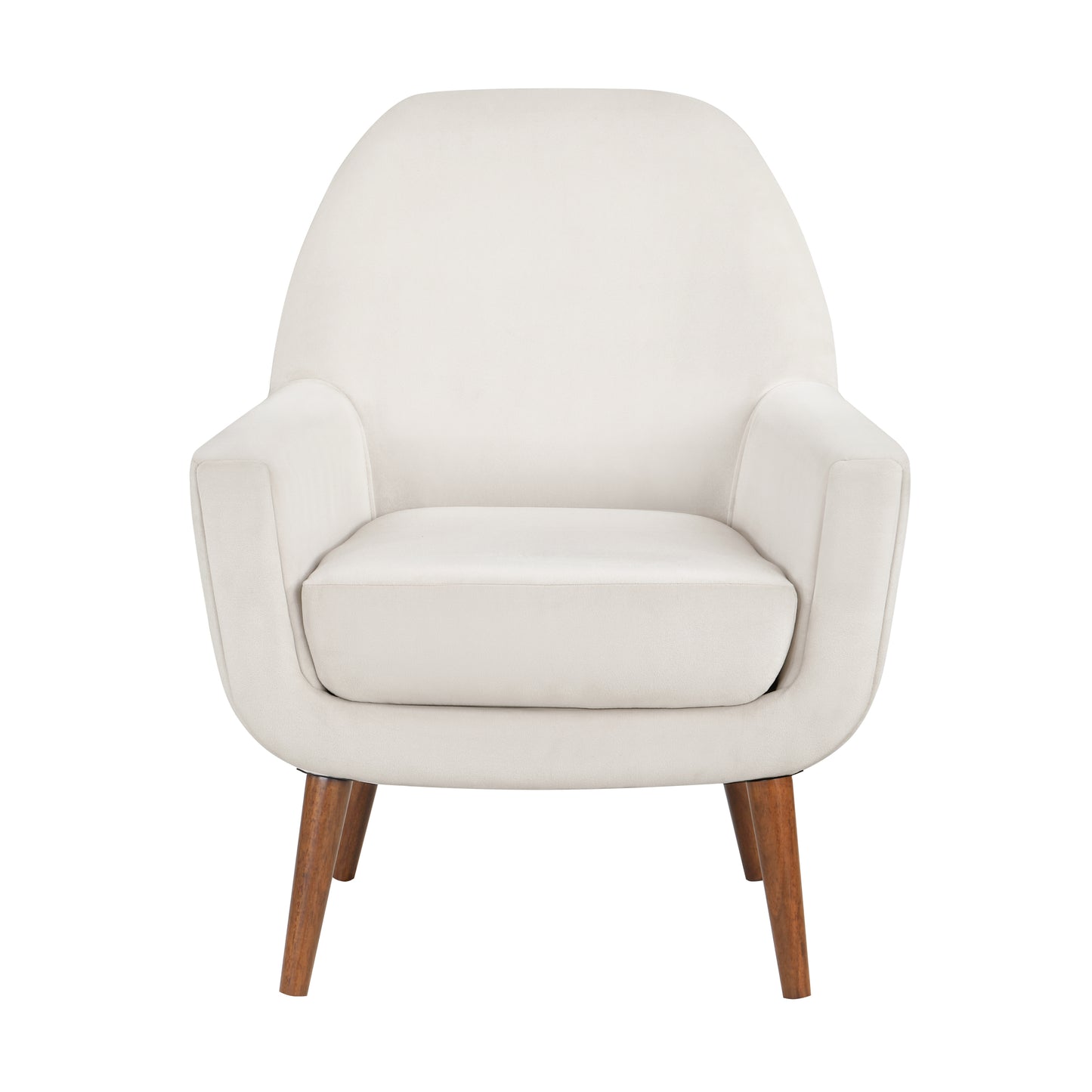 Astrid Mid-Century Sea Oat Velvet Arm Chair