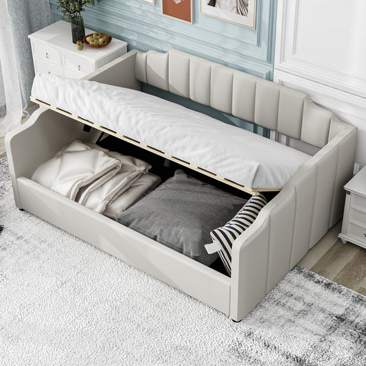 Noa Full Size Upholstered Daybed with Storage