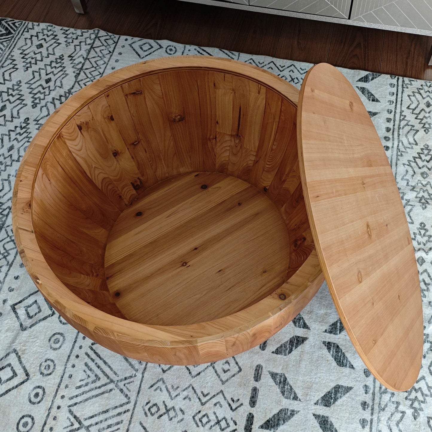 Arthur Wooden Bucket Style Coffee Table, Natural