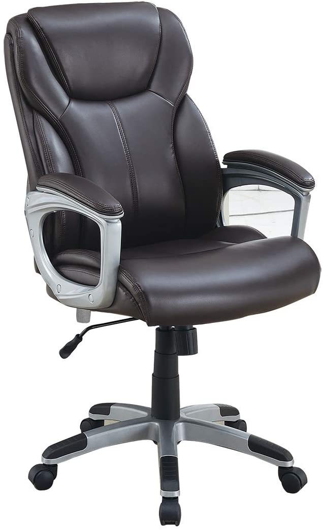 Modern PU Leather Executive Office Chair, Black