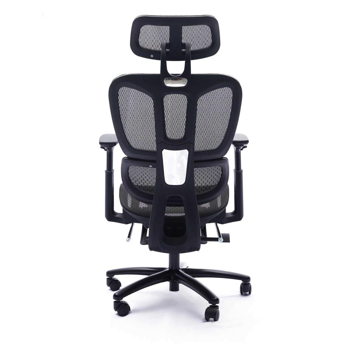 Adjustable Ergonomic Black Mesh Office Chair with Headrest and Footrest, Conference/Computer Desk Chair