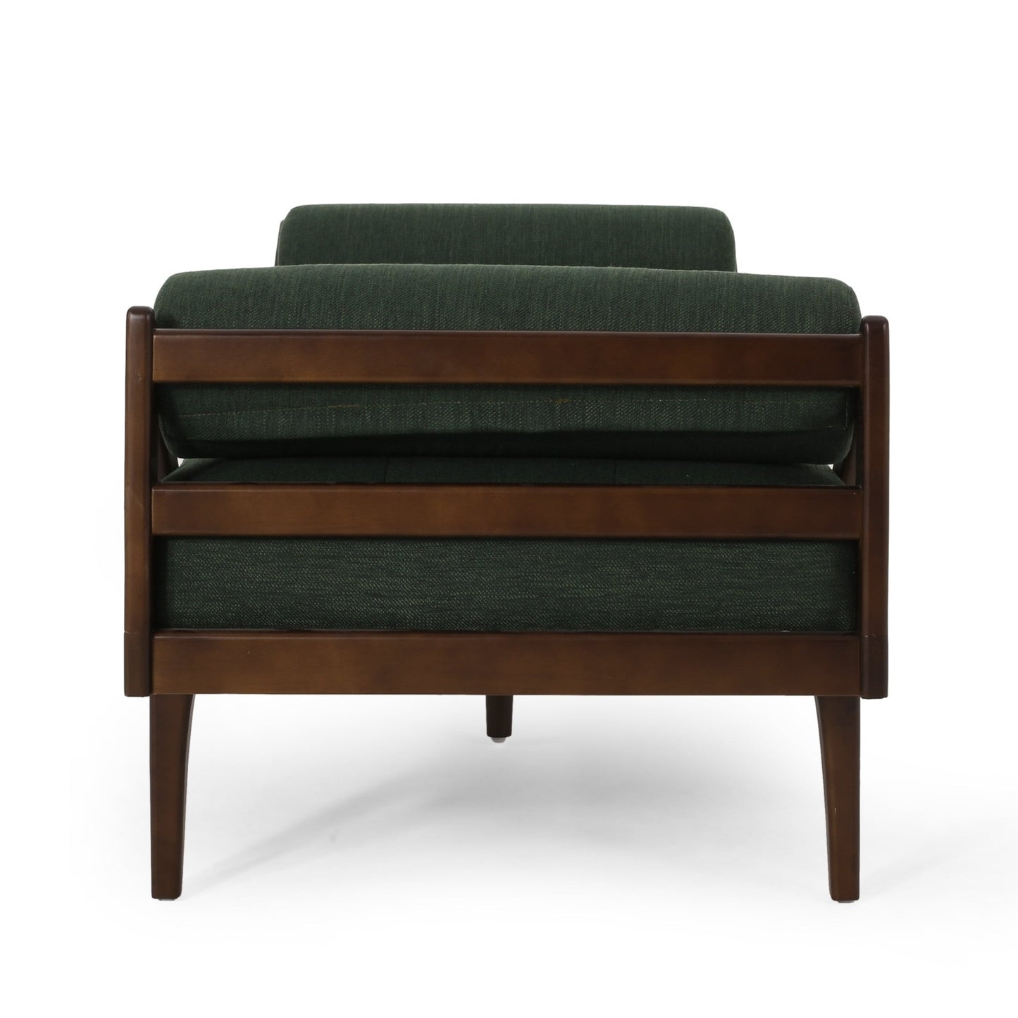 Alara Mid-Century Modern Chaise Lounge, Green & Brown