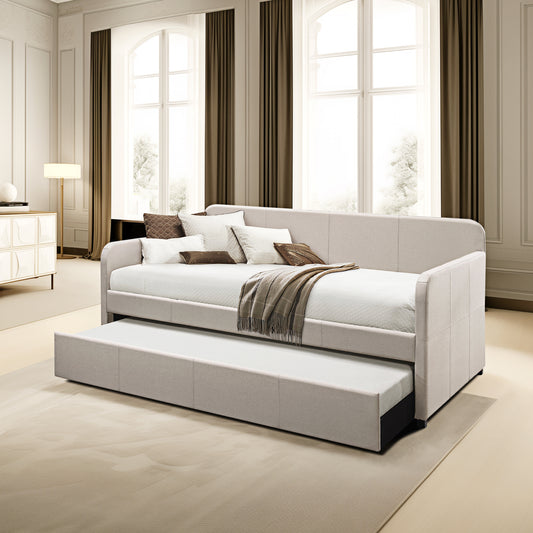 Fog Twin Upholstered Daybed with Trundle