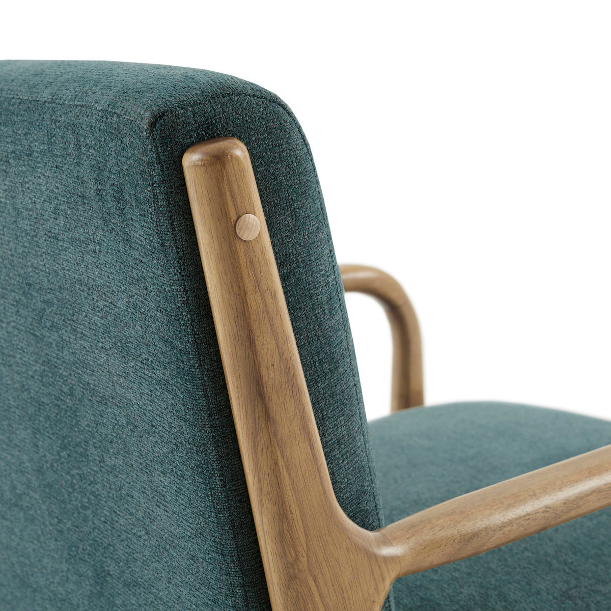 Elmer Transitional Accent Arm Chair, Teal