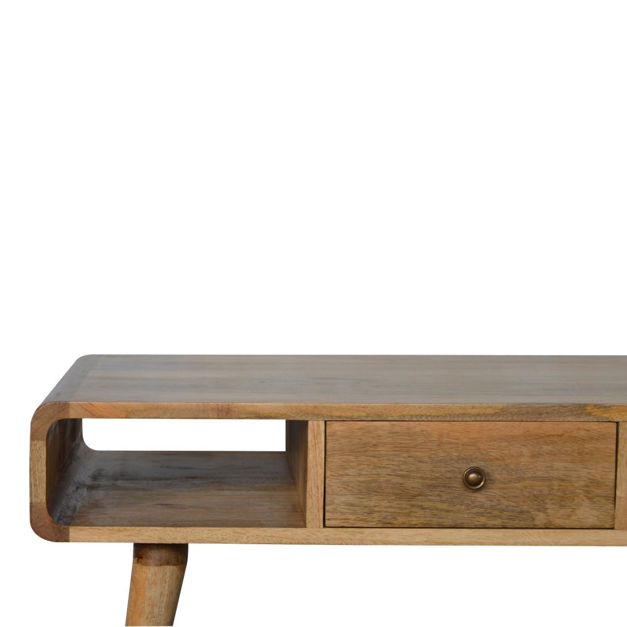 Masterson Curved Oak-ish Coffee Table