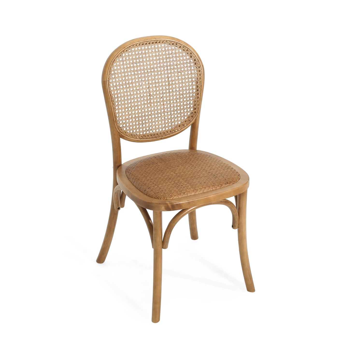 Lorna Rattan Side Chairs with Rattan Backs Set of 2 Light Brown