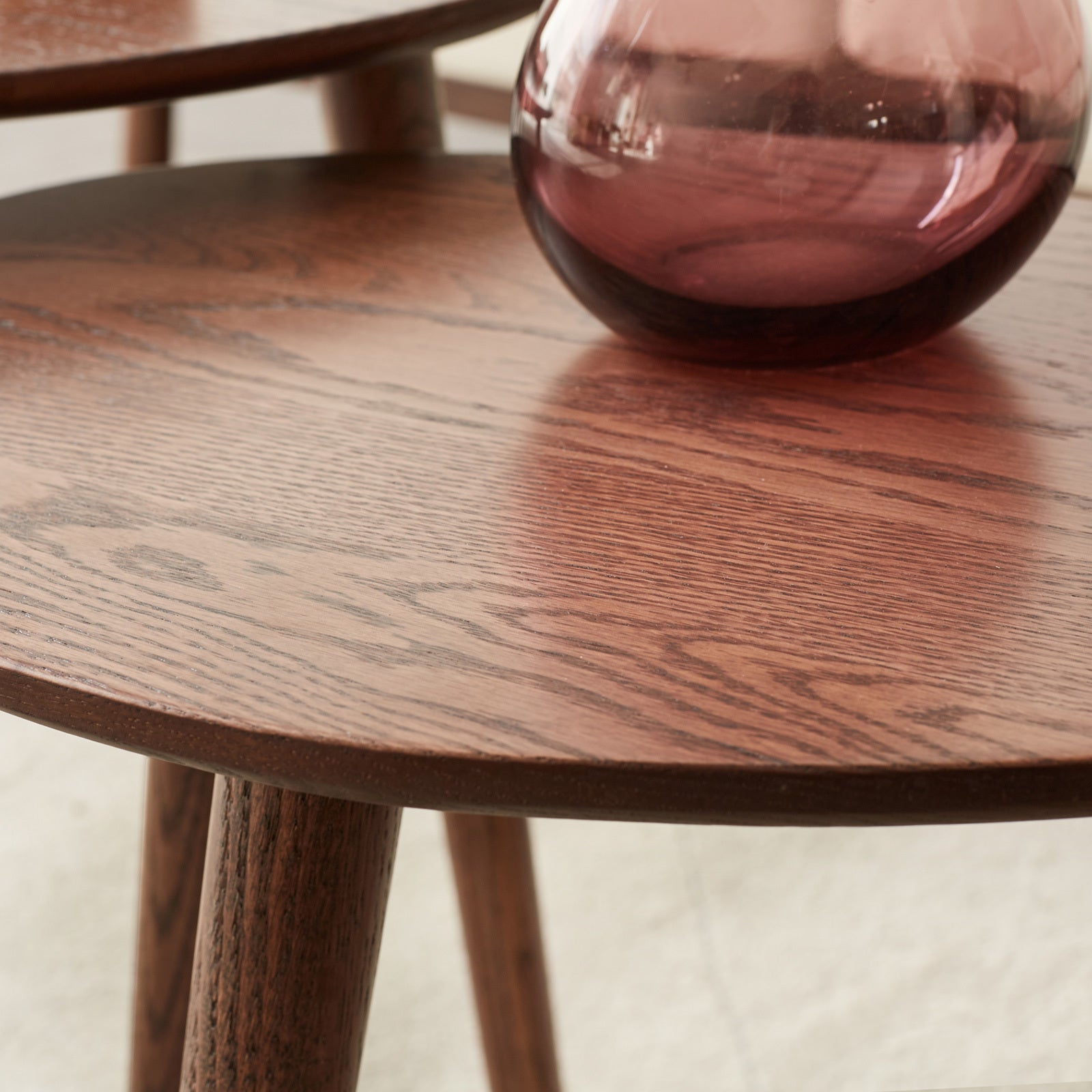 Sable Mid-Century Modern Solid Oak Coffee Table, Walnut