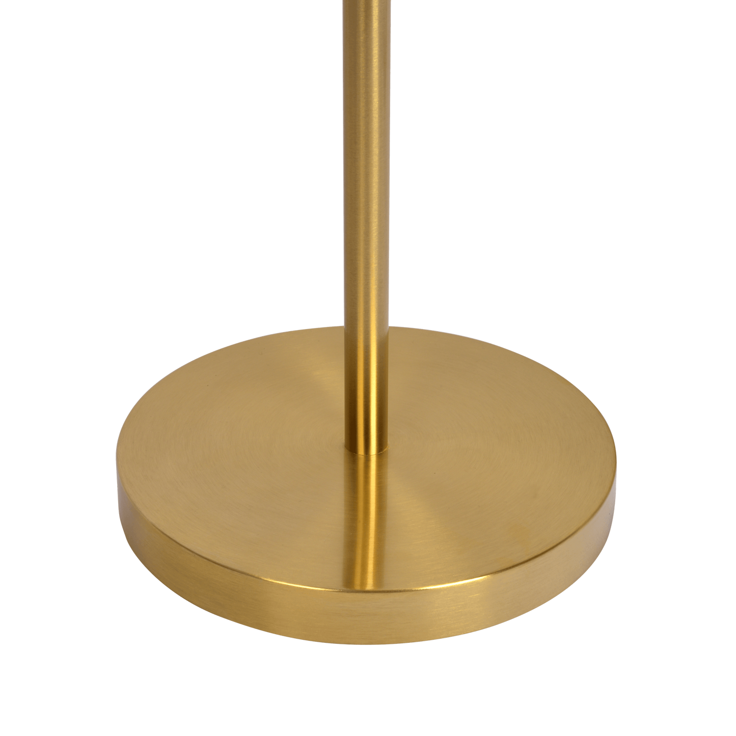 Brilliance Modern Gold Brush Floor Lamp, Opal Glass Shades and Round Metal Base