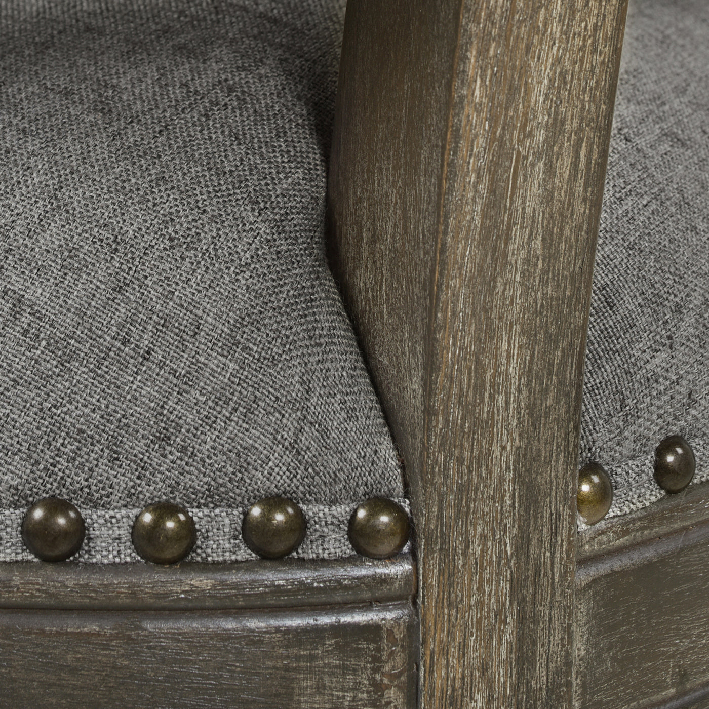 Paris 26.5” Farmhouse Counter Height Bar Stool with Backrest, Weathered Grey Linen