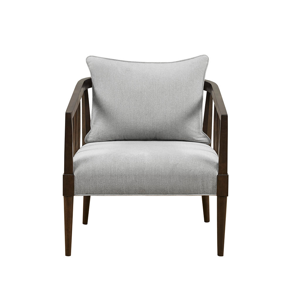 Mildred Spindle Accent Armchair with Removable Back Pillow