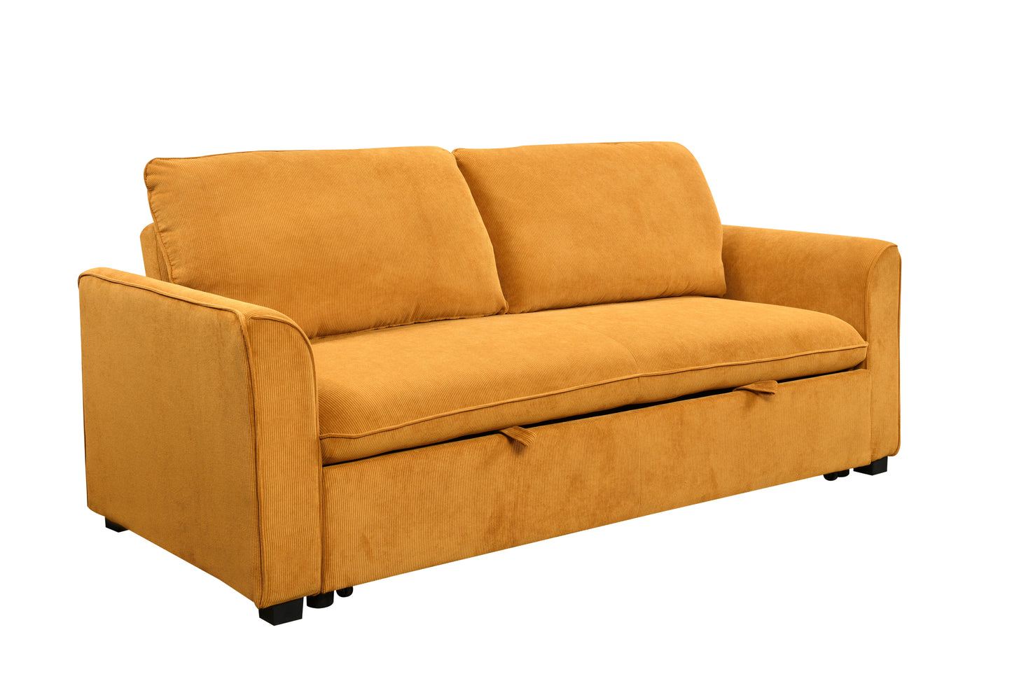 Saffron Modern 78" 3 in 1 Convertible Sofa Sleeper, Yellow