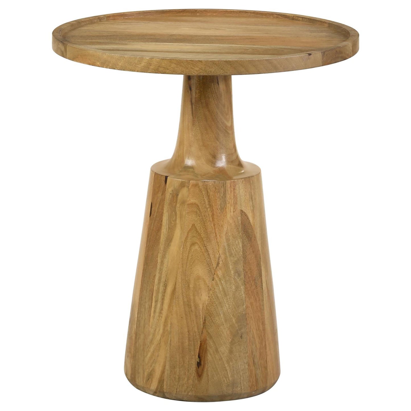 Natural Pedestal Accent Table