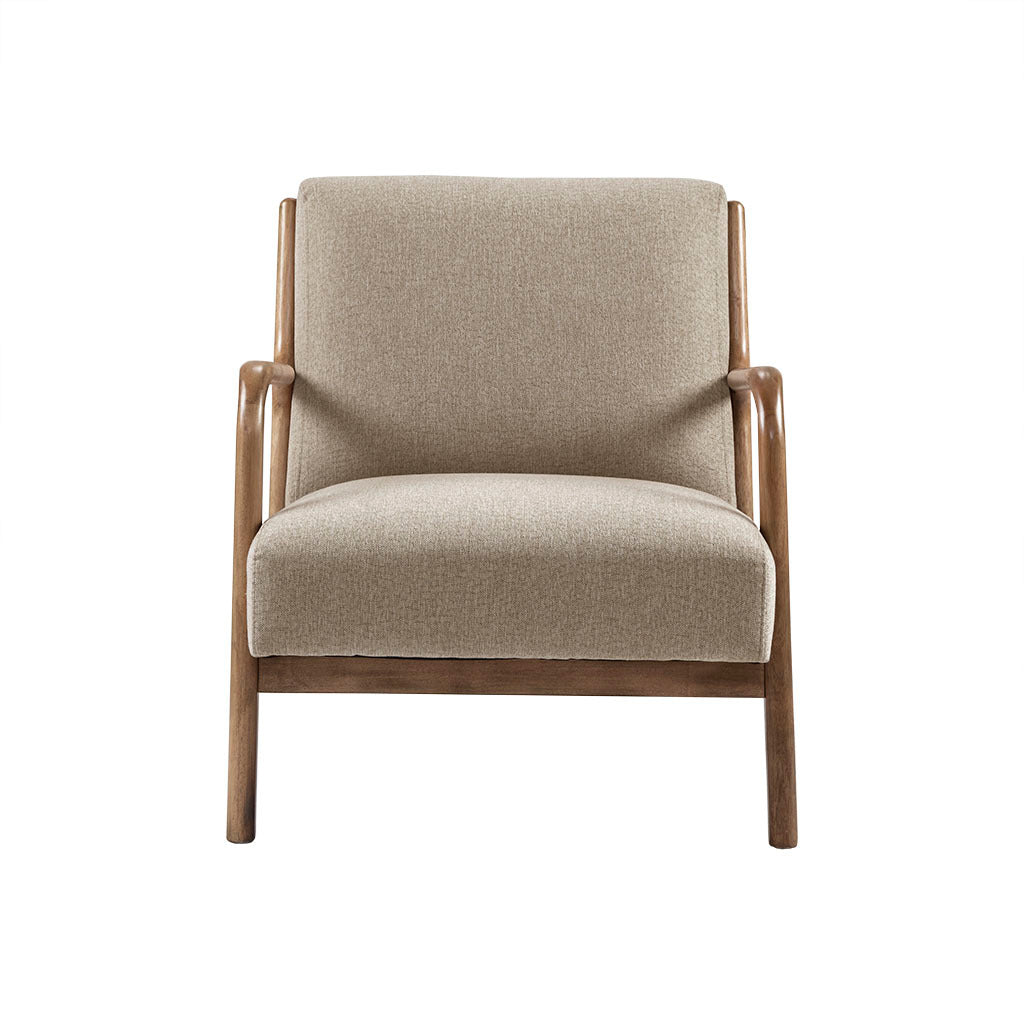 Elmer Transitional Accent Arm Chair, Taupe