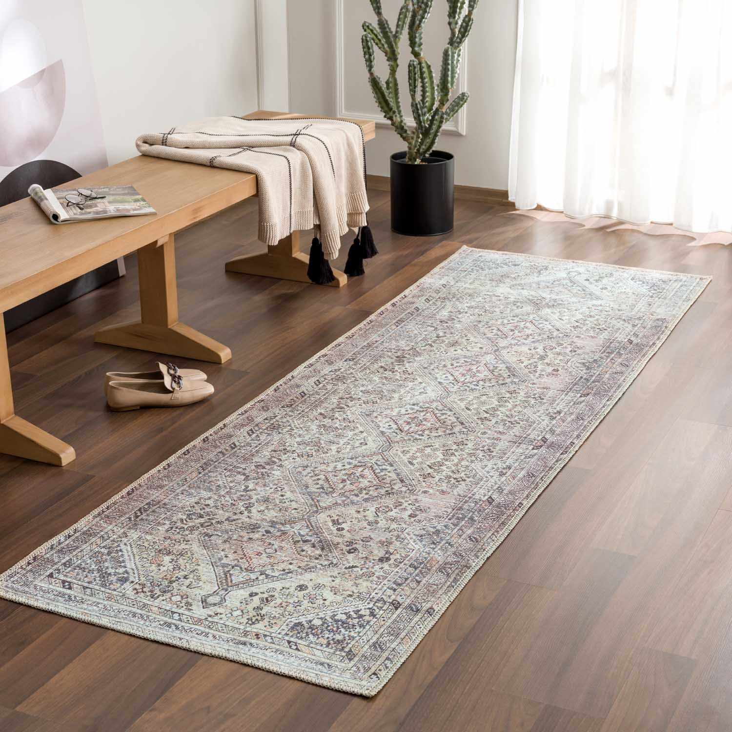 Barny Tan Washable Rug