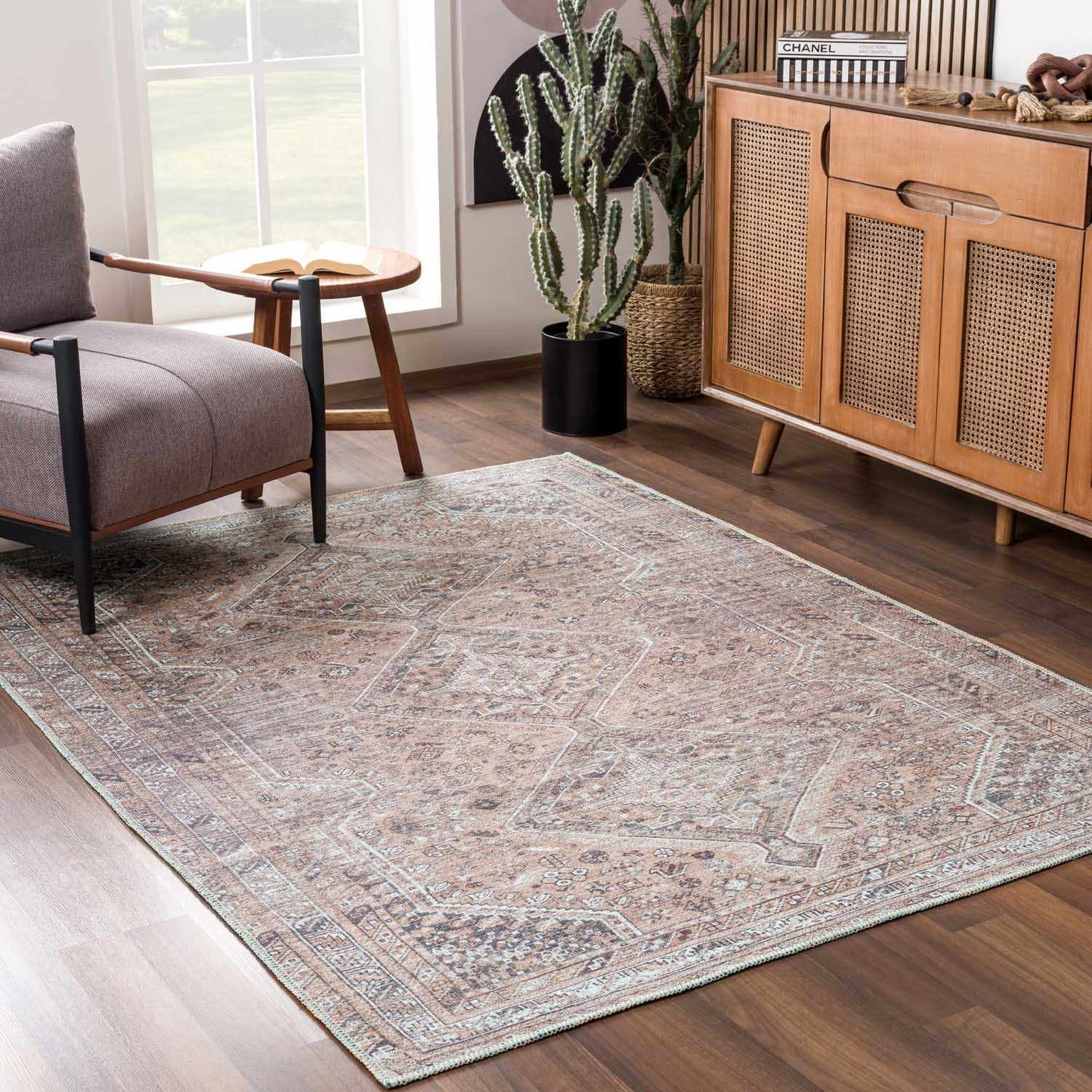 Barny Brown Washable Rug