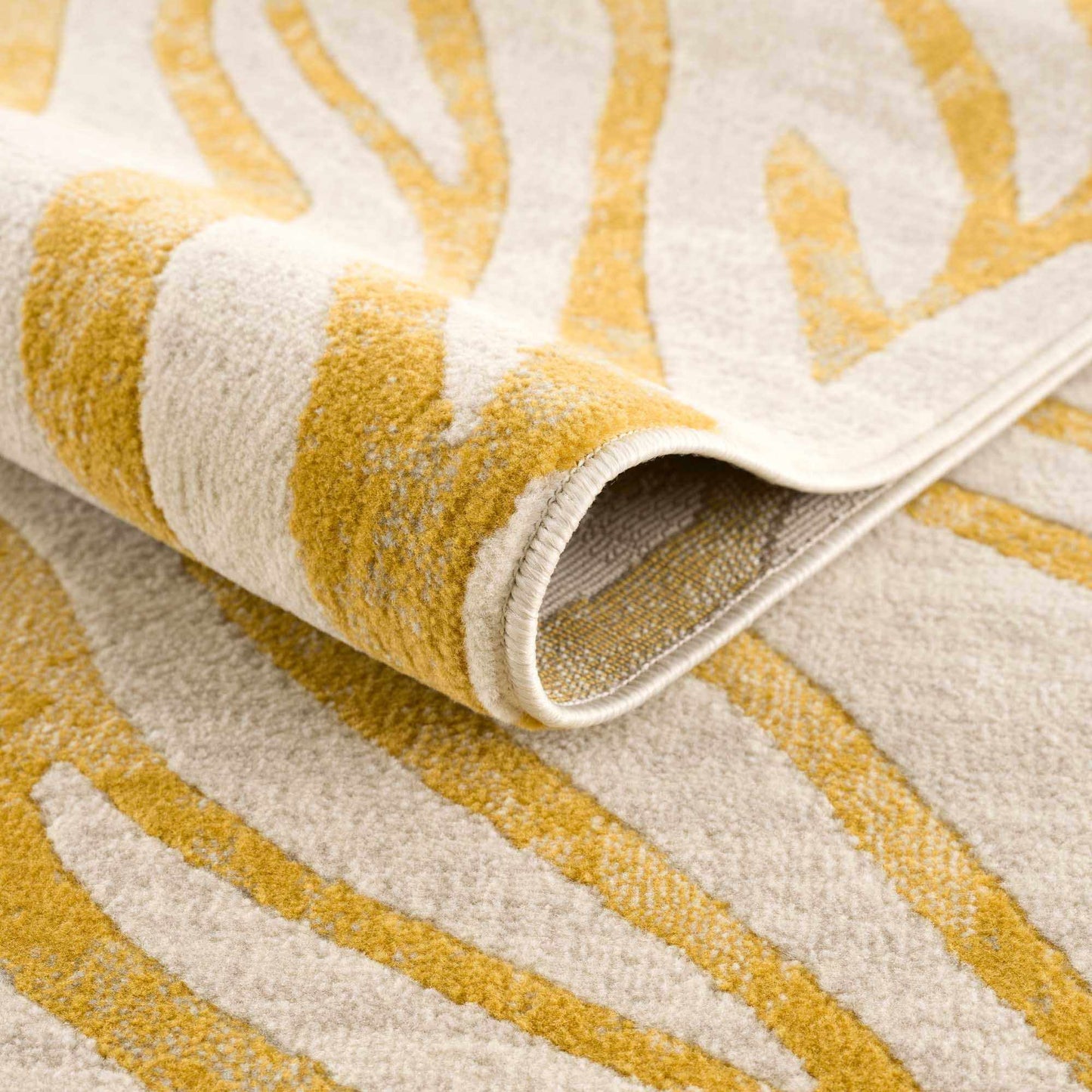 Yellow Terra Zebra Print Area Rug - Clearance