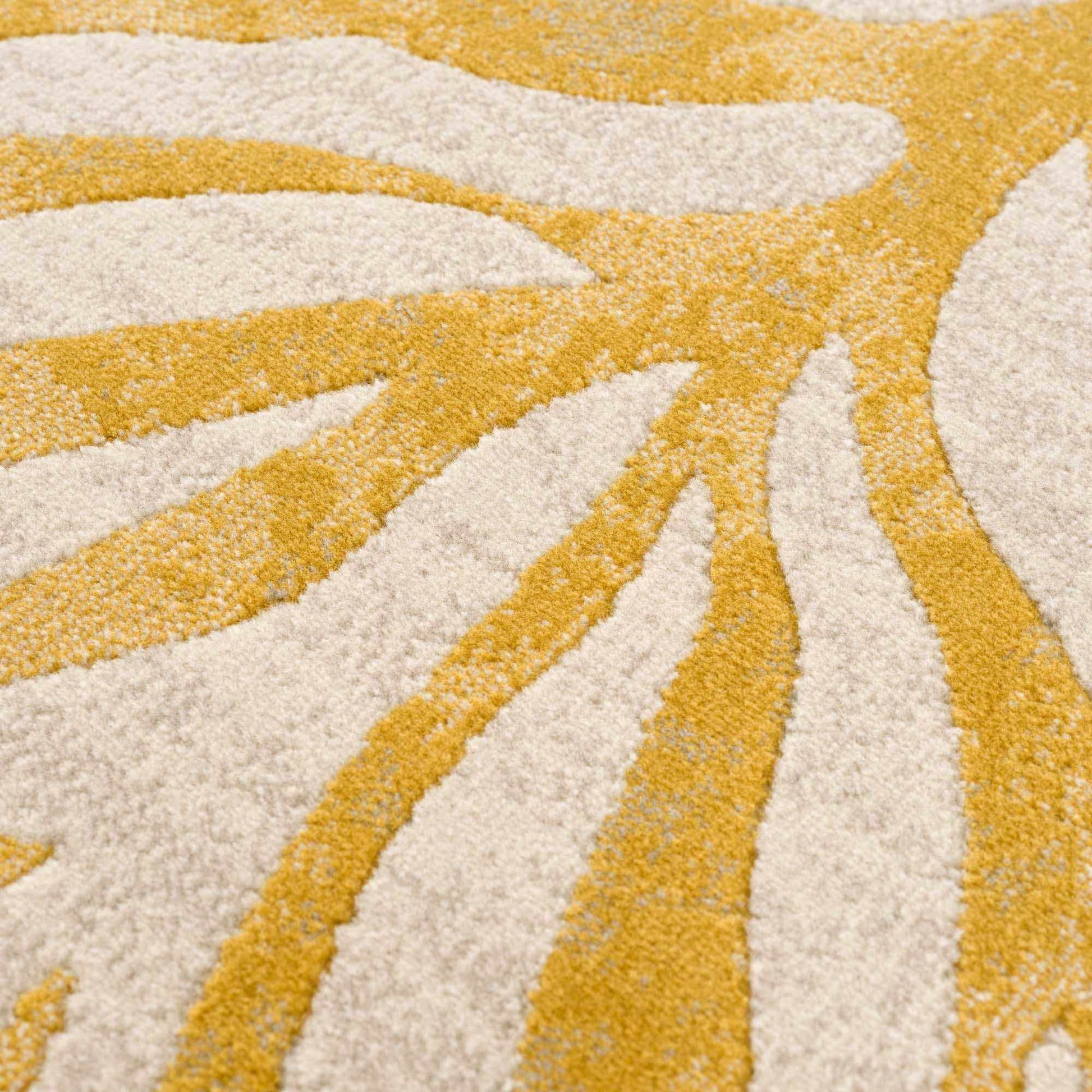 Yellow Terra Zebra Print Area Rug - Clearance